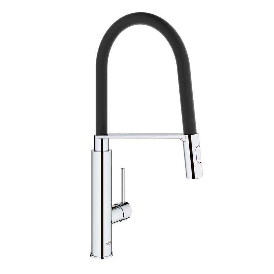 Grohe Eviye Bataryası Spiralli 2Fonk Concetto Krom/Siyah-31491000